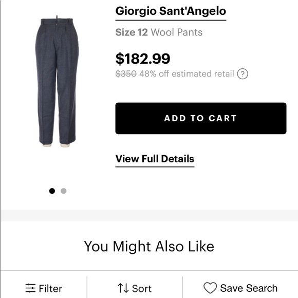 VTG 80s Wool Houndstooth Plaid Hi-waist Trouser - Picture 13 of 13